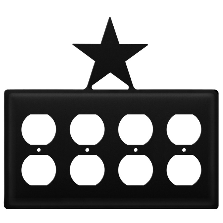 Star Quad Metal Outlet Cover