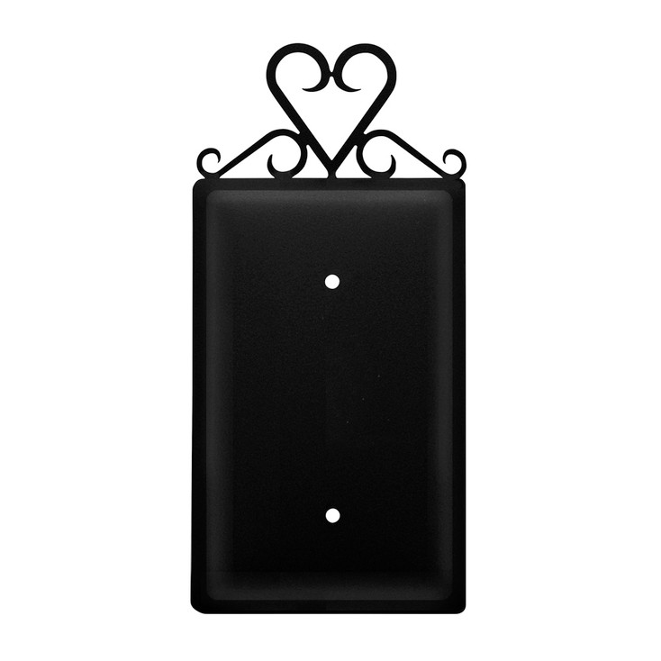 Heart Single Blank Switch Plate Cover