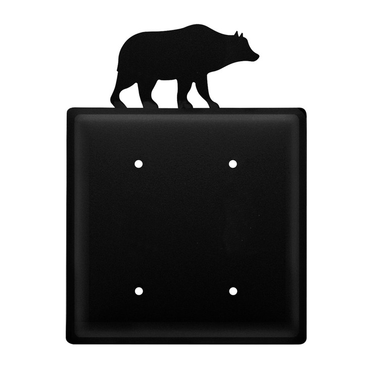 Bear Double Blank Switch Plate Cover