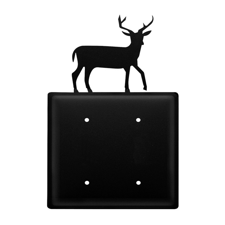 Deer Double Blank Switch Plate Cover