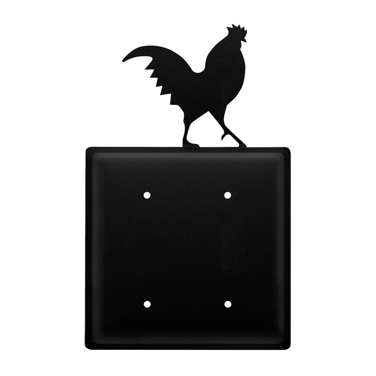 Rooster Double Blank Switch Plate Cover