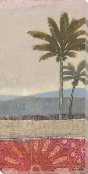 Exotic Palms II Wrapped Canvas Giclee Print Wall Art