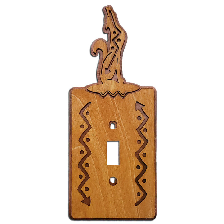 Coyote Single Toggle Arrows Metal & Wood Switch Plate Cover