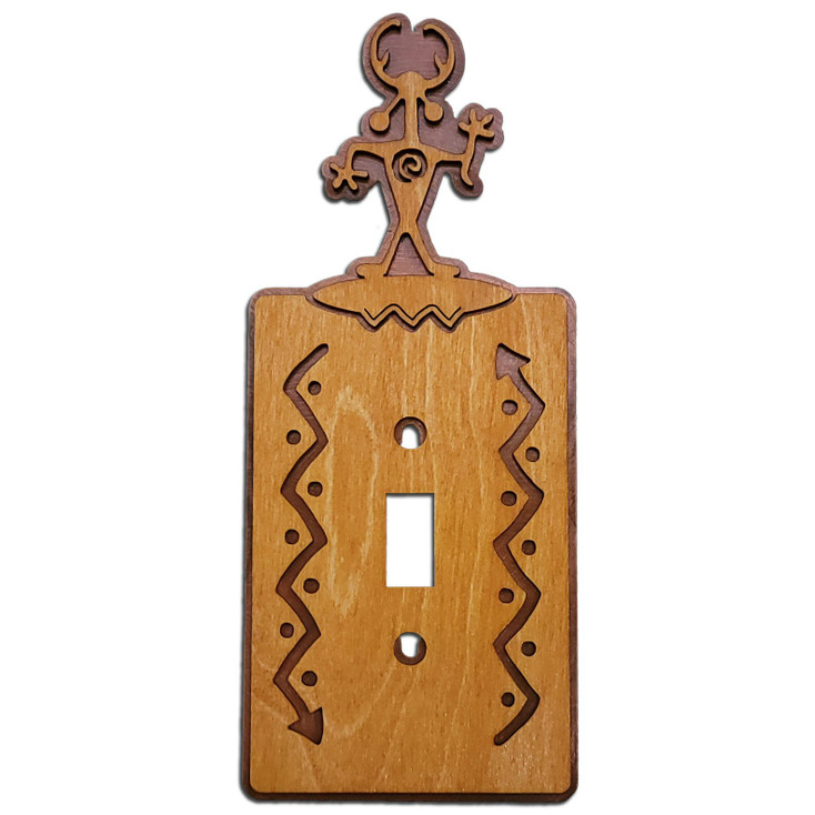 Moab Man Single Toggle Arrows Metal & Wood Switch Plate Cover