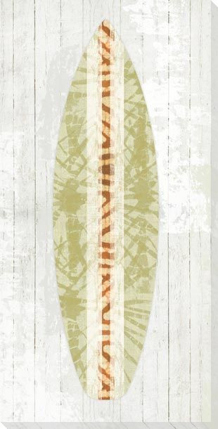 Neutral Surfboard Wrapped Canvas Giclee Print Wall Art