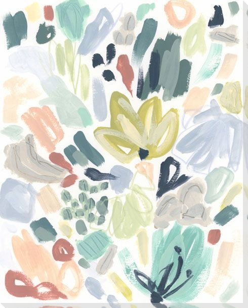 Garden Terrazzo II Wrapped Canvas Giclee Art Print Wall Art