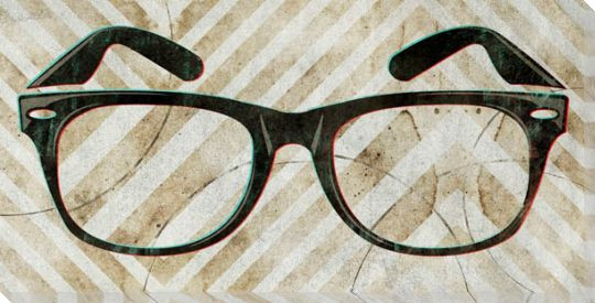 Jim's Glasses Wrapped Canvas Giclee Print Wall Art