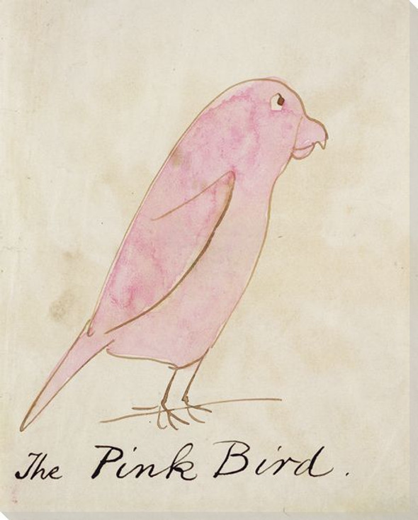 The Pink Bird Wrapped Canvas Giclee Art Print Wall Art