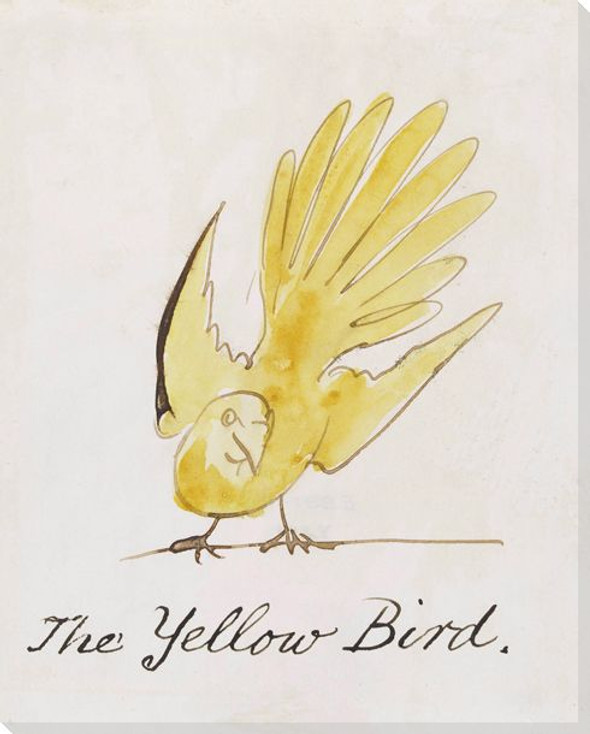 The Yellow Bird Wrapped Canvas Giclee Art Print Wall Art
