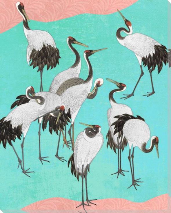 All Those Crane Birds 1 Wrapped Canvas Giclee Art Print Wall Art