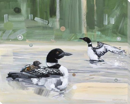 Acting Looney Ducks Wrapped Canvas Giclee Art Print Wall Art