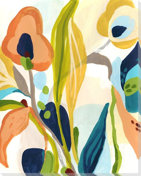 Jungle Jewels II Wrapped Canvas Giclee Art Print Wall Art