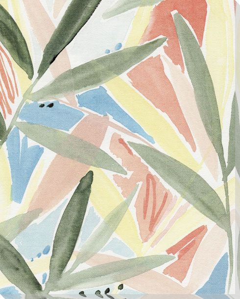 Tropical Impression IV Wrapped Canvas Giclee Art Print Wall Art