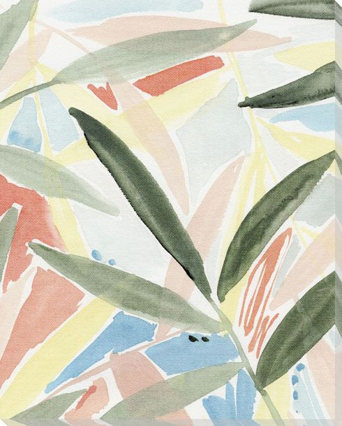 Tropical Impression III Wrapped Canvas Giclee Art Print Wall Art