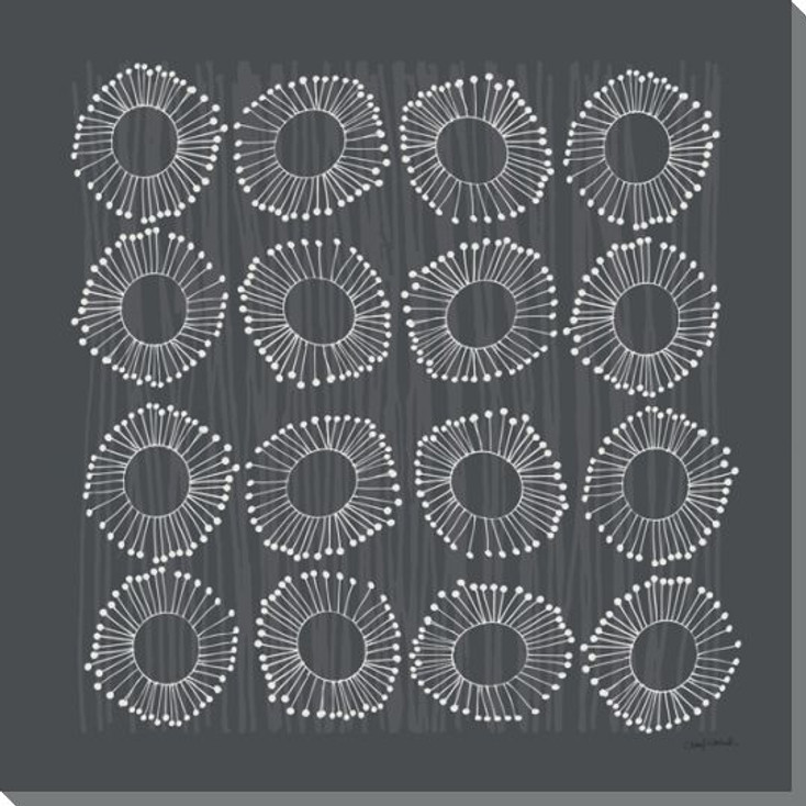 Main Street Twirled Gray Wrapped Canvas Giclee Art Print Wall Art