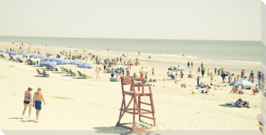 Big Red Beach Chair 1 Wrapped Canvas Giclee Art Print Wall Art