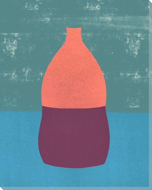 Cone Vase Wrapped Canvas Giclee Art Print Wall Art