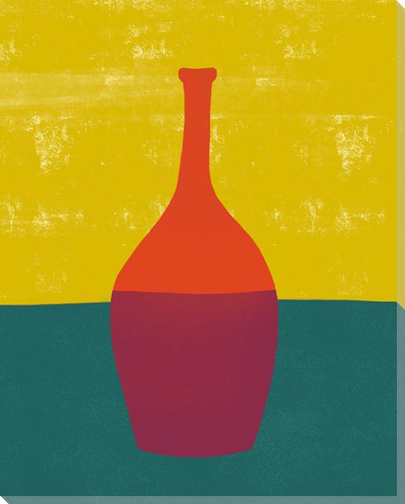 Wine Bottle Vase Wrapped Canvas Giclee Art Print Wall Art