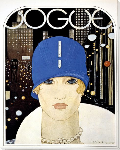 1927 Jazz-Age Flapper Wrapped Canvas Giclee Art Print Wall Art