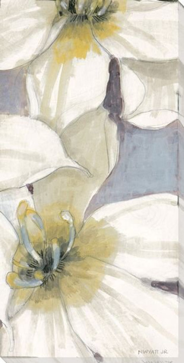 Delicate Beauty Flowers III Wrapped Canvas Giclee Print Wall Art