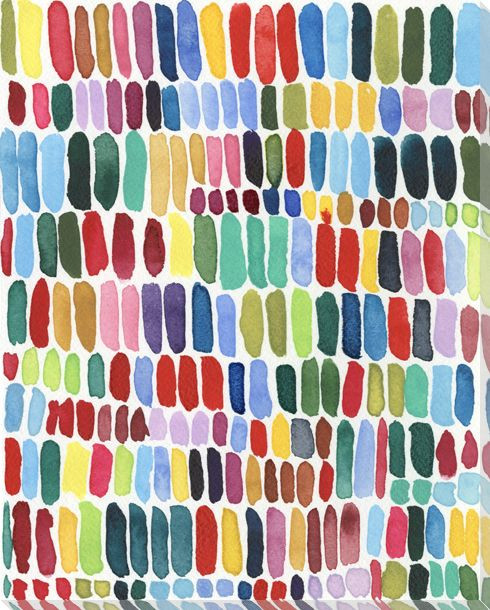 Rainbow Marks 2 Wrapped Canvas Giclee Art Print Wall Art