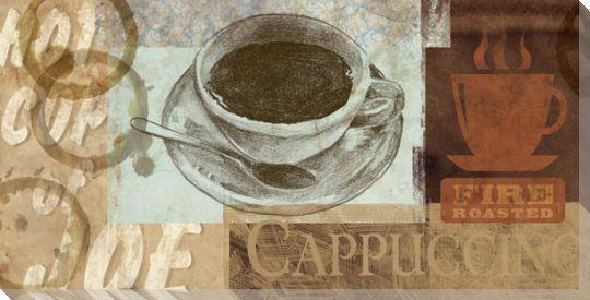 Fire Roasted Cappuccino Wrapped Canvas Giclee Print Wall Art