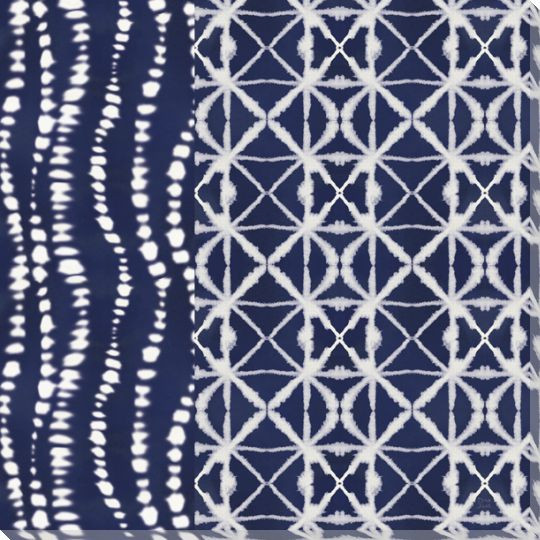 Indigo Splash XII Wrapped Canvas Giclee Art Print Wall Art