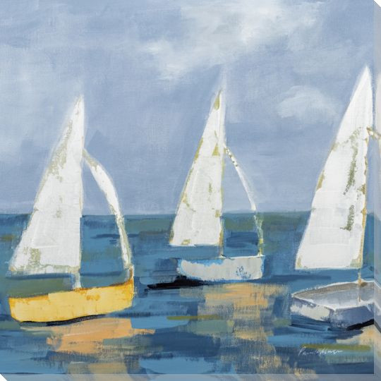 Sail Away Crop Wrapped Canvas Giclee Art Print Wall Art