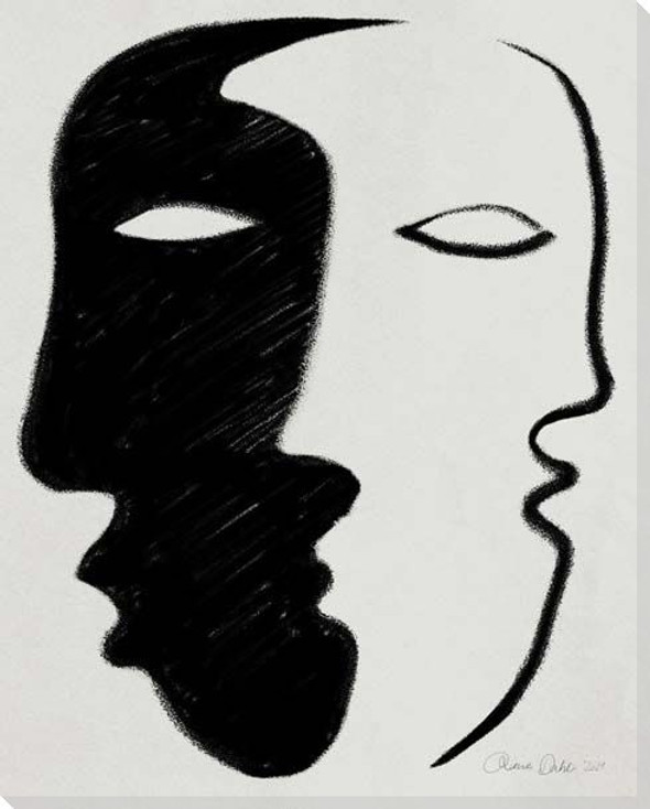 Face to Face Wrapped Canvas Giclee Art Print Wall Art