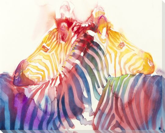 Zebra Secrets Wrapped Canvas Giclee Art Print Wall Art