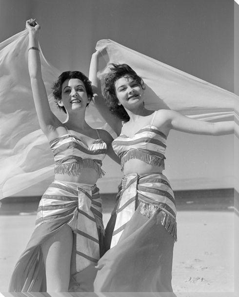 Beach Ballet Wrapped Canvas Giclee Art Print Wall Art