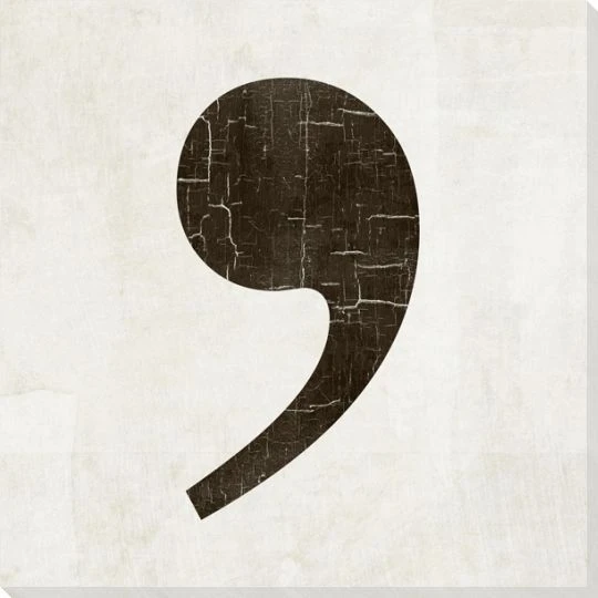 Bold Shapes Apostrophe Wrapped Canvas Giclee Art Print Wall Art