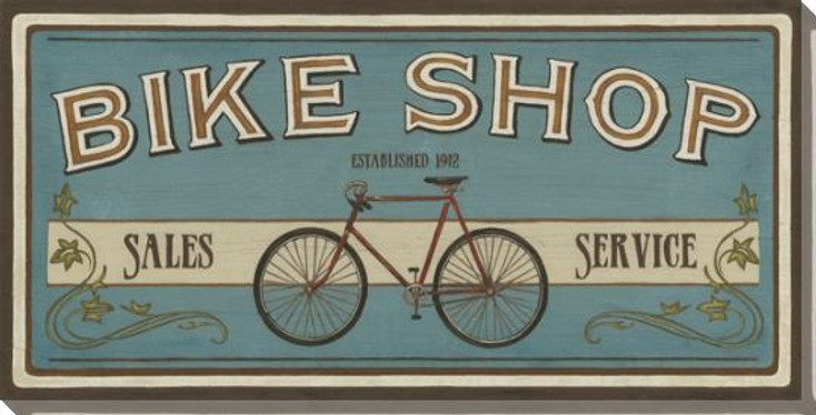 Bike Shop I Wrapped Canvas Giclee Art Print Wall Art