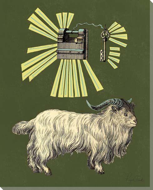 Capricorn Wrapped Canvas Giclee Art Print Wall Art