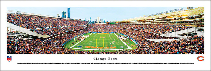 Chicago Bears Football End Zone View Panoramic Art Print
