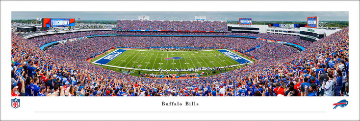 Buffalo Bills Football 50 Yard Line Panoramic Art Print