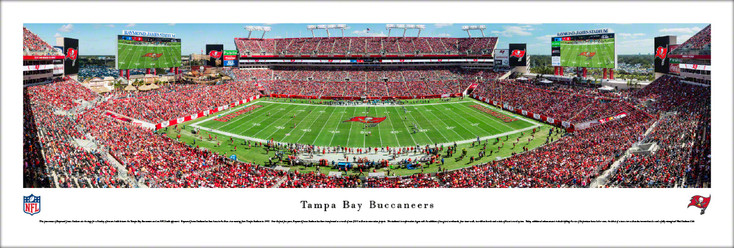 Tampa Bay Buccaneers Football 50 Yard Line Panoramic Art Print