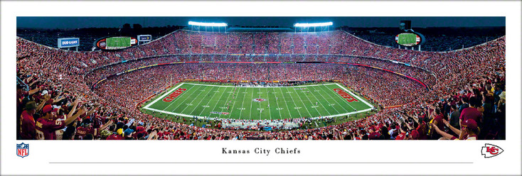 Kansas City Chiefs Football Night Game Panoramic Art Print