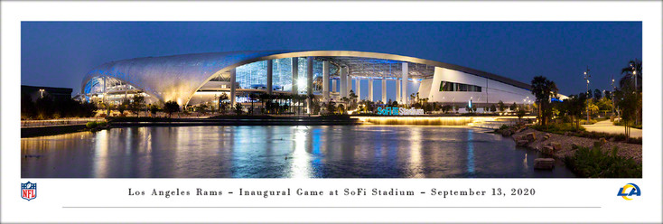 Los Angeles Rams Inaugural Game at SoFi Stadium Panoramic Art Print