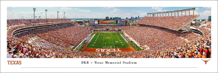 Texas Longhorns Football End Zone View Panoramic Art Print