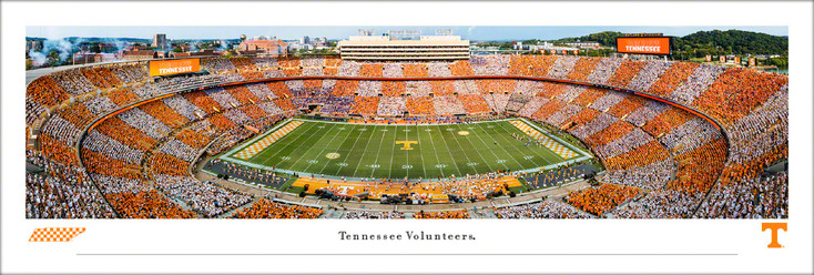 Tennessee Volunteers Football Checkerboard 50 Yard Line Panoramic Art Print