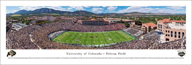 Colorado Buffaloes Football 50 Yard Line Panoramic Art Print