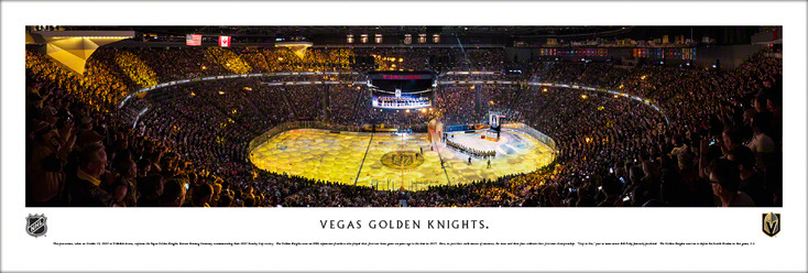 Vegas Golden Knights Hockey Champions Banner Raising Panoramic Art Print
