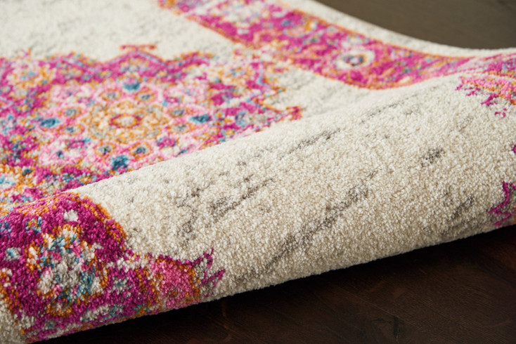 2' x 10' Fuchsia Power Loom Runner Rug