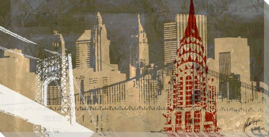 Modern Metropolis I Wrapped Canvas Giclee Print Wall Art