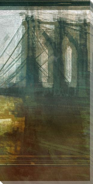 Brooklyn Bridge Abstract Wrapped Canvas Giclee Print Wall Art