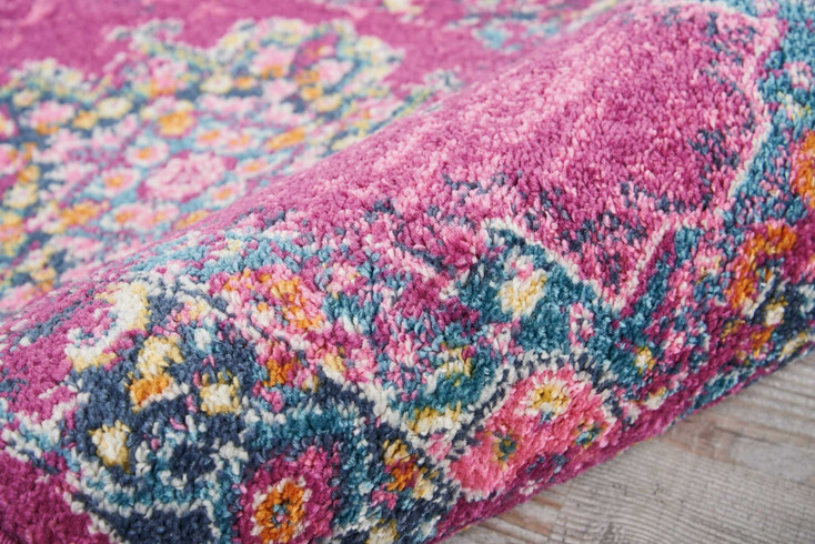 2' x 3' Fuchsia Power Loom Polypropylene  Area Rug