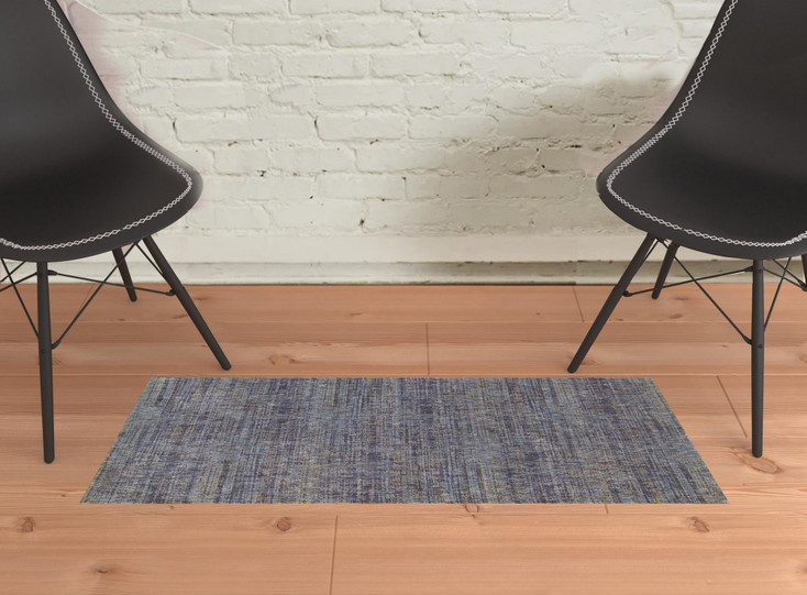 2' x 3' Gold Rust Brown and Ivory Power Loom Stain Resistant Area Rug