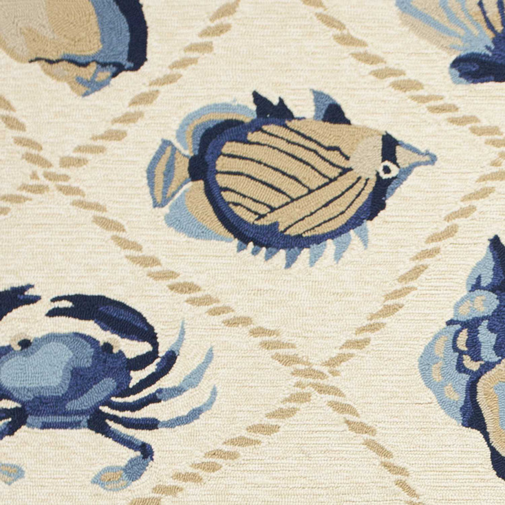 2' x 3' UV Treated Sand Polypropylene Accent Rug