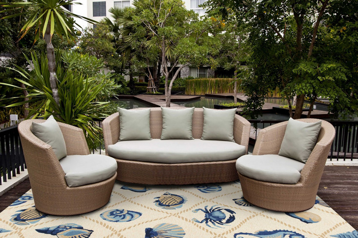 2' x 3' UV Treated Sand Polypropylene Accent Rug